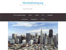 Tablet Screenshot of monthlyparking.org